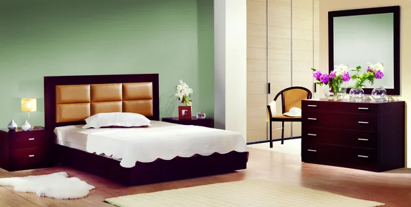 Camera da letto moderna Immagini Stock Royalty Free
