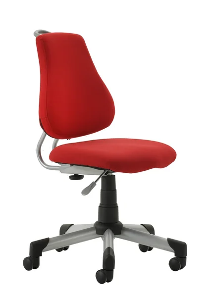 Cadeira de escritório de recorte vermelho — Fotografia de Stock