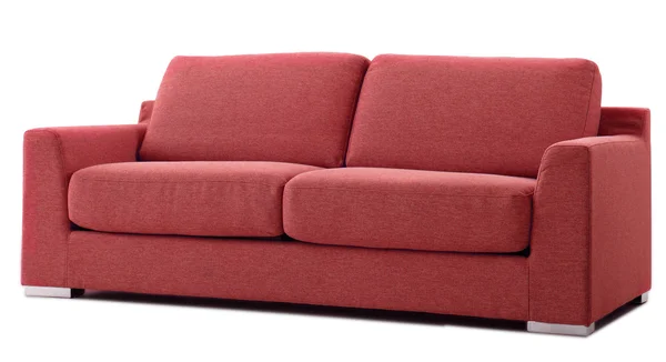 Výřez červený gauč — Stock fotografie