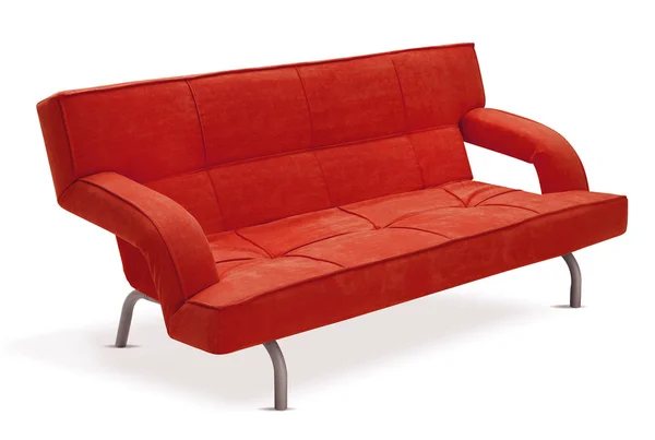 Червоний сучасний диван — стокове фото