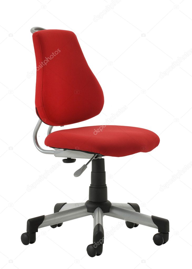 Red cutout office chair