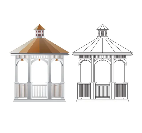 Gazebo — Vettoriale Stock