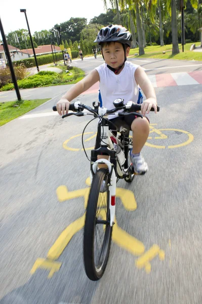 Boy cycling — Stock Photo, Image