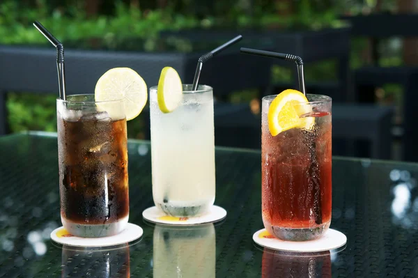 stock image Three ice cold drinks