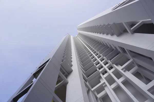 Witte appartement gebouw — Stockfoto