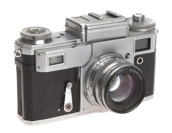 Old camera on a white background — Stock Photo, Image