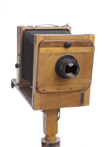 Starý fotoaparát na bílém pozadí — Stock fotografie