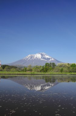 mt.iwate ve pastoral manzara