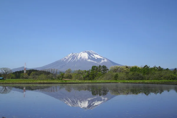 Mt.iwate ve pastoral manzara — Stok fotoğraf