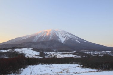 Mt.Iwate against blue sky clipart