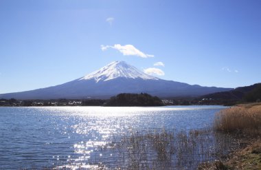 mt.Fuji ve göl kawaguchi