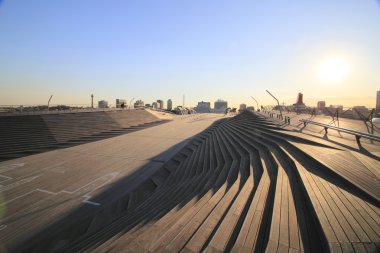 Wood Roof Terrace at Yokohama clipart