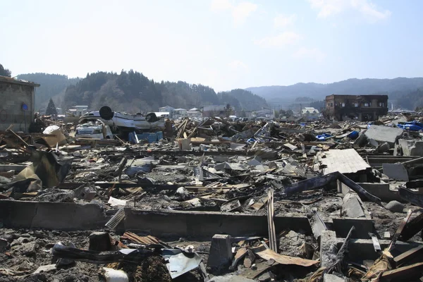 Wielki wschód trzęsienie ziemi w Japonii Zdjęcia Stockowe bez tantiem