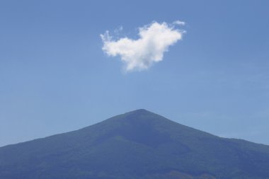 mt.Himekami ve mavi gökyüzü