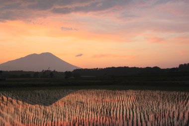 Mt.Iwate in twilight clipart