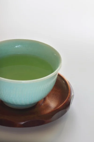 stock image Green tea on white background