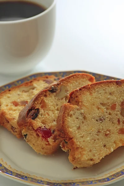 stock image Pound cake and hot coffee