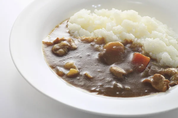 Curry met rijst Japanse stijl — Stockfoto