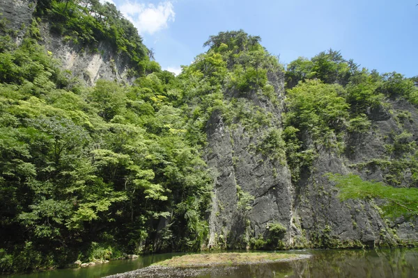 Vallei geibi in ichinoseki, iwate — Stockfoto