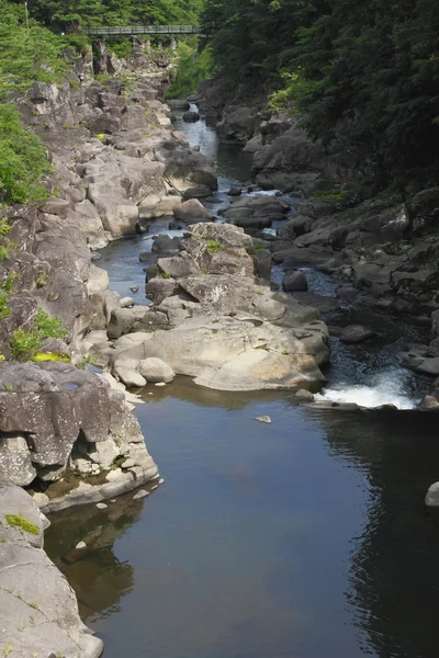 Долина genbi в Івате, Touhoku — стокове фото