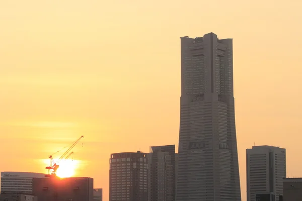 Sonnenuntergang in Yokohama, Japan — Stockfoto