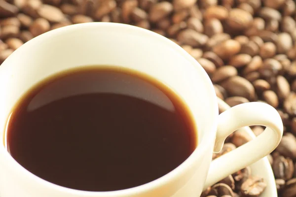 Cafea și boabe de cafea — Fotografie, imagine de stoc