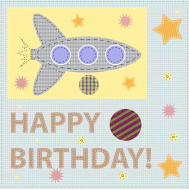 Happy birthday card clipart