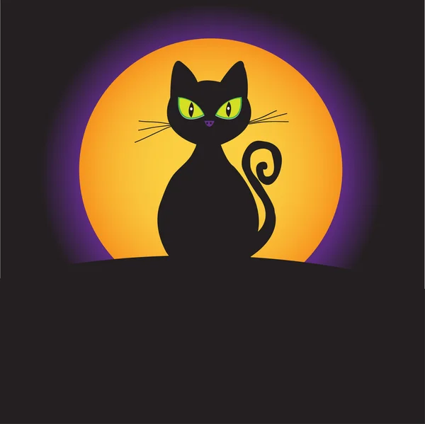 Black cat — Stock Vector