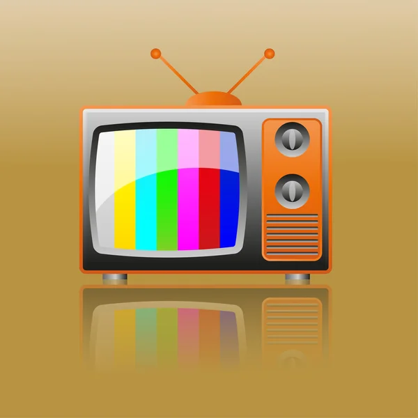 Retro-Fernseher — Stockvektor
