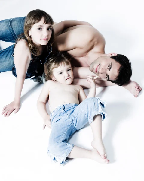 Father and daughters- — Stock Photo, Image