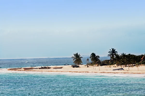 Spiaggia di tulum in yucatan — Foto Stock