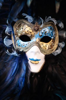 maske portre karnaval Venedik İtalya