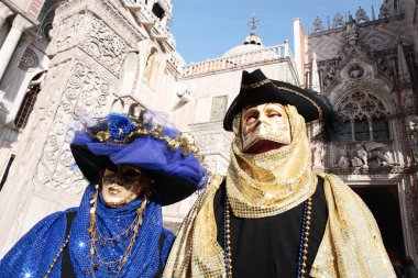 maske portre karnaval Venedik İtalya