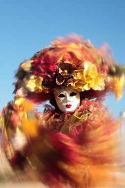 maske portre karnaval Venedik İtalya