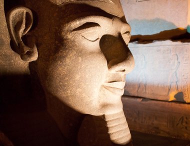 Ramessses II statue Luxor temple clipart