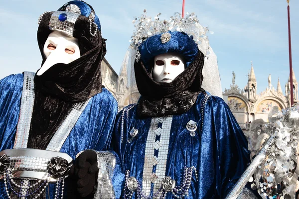 Máscara retrato carnaval de Veneza itália — Fotografia de Stock