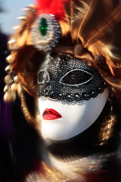 Maska portrét Karneval Benátky Itálie — Stock fotografie