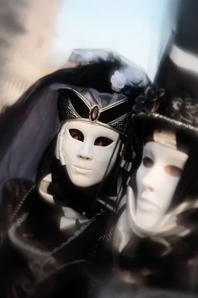 Máscara retrato carnaval de Veneza itália — Fotografia de Stock
