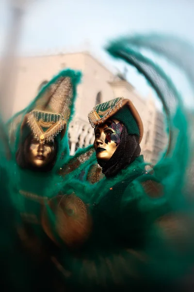 Maska portrét Karneval Benátky Itálie — Stock fotografie