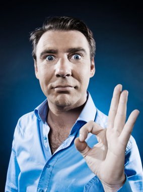 Man Portrait Ok Sign clipart