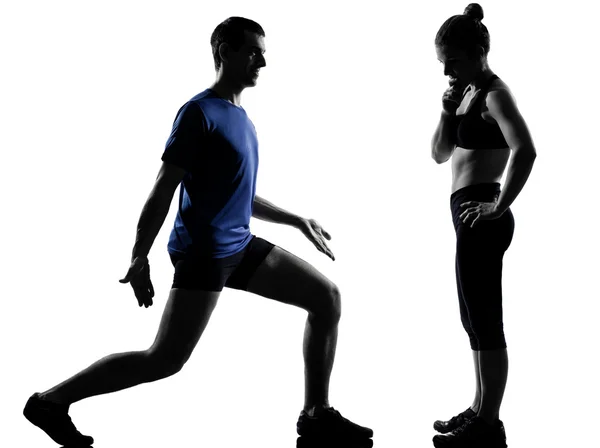 Paar Frau Mann beim Workout — Stockfoto