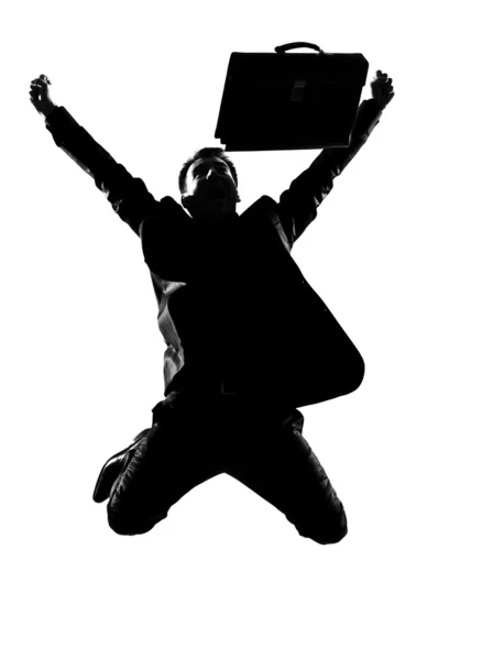 Silhouette man winner energy success — Stock Photo, Image