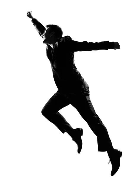 Silhouette man winner — Stock Photo, Image