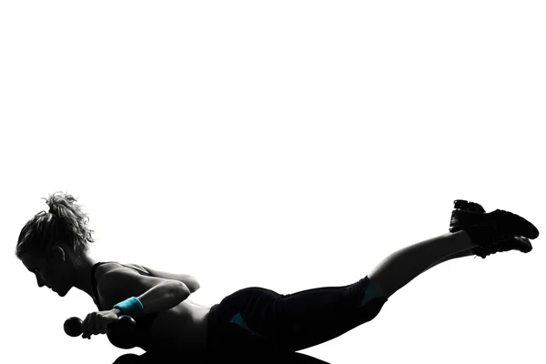 Ženy cvičení kondiční posilování pozice — Stock fotografie