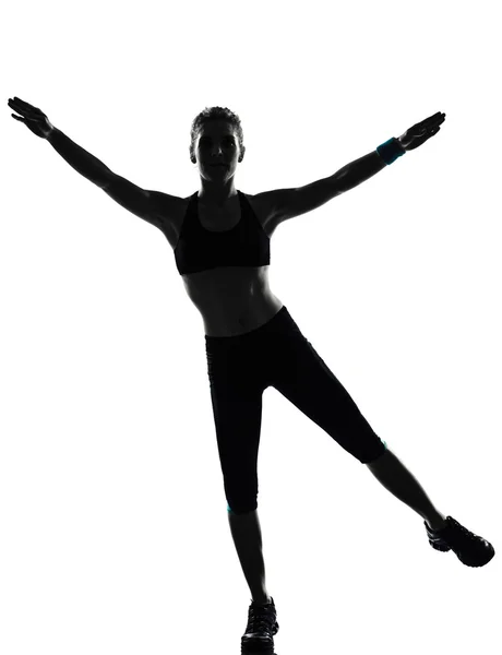 Mujer entrenamiento fitness postura —  Fotos de Stock