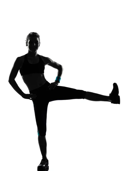 Nő edzés fitnesz testtartás — Stock Fotó