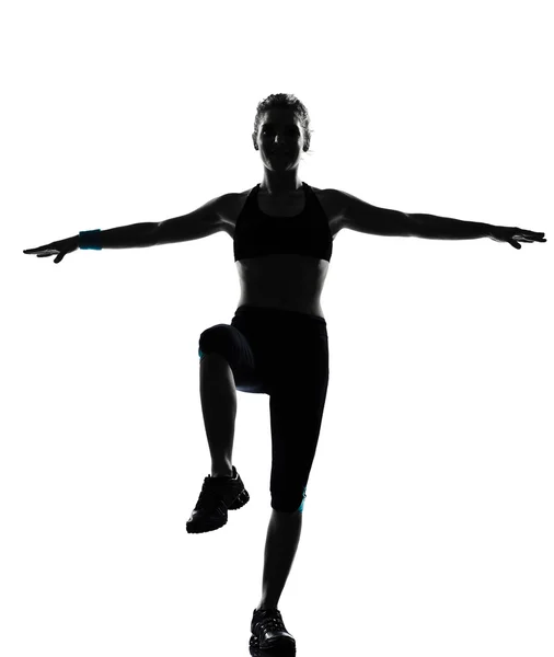 女人锻炼健身姿势 — 图库照片