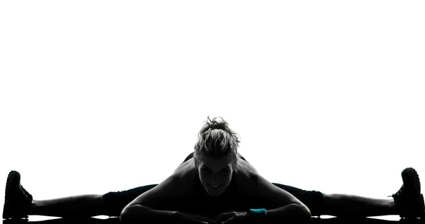 Vrouw training fitness houding — Stockfoto
