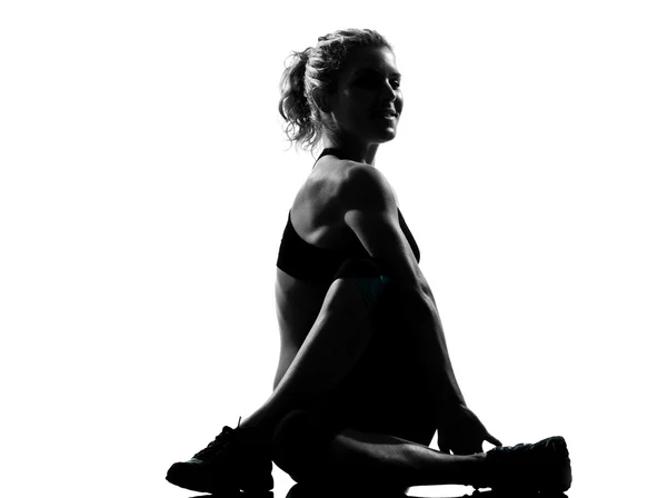 Donna allenamento fitness postura — Foto Stock