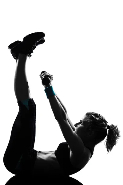 女人锻炼健身姿势重量训练 图库照片